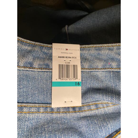 Tommy Hilfiger - Light Wash Cuffed Hipster Jeans - Size 16 - Picture 10 of 16